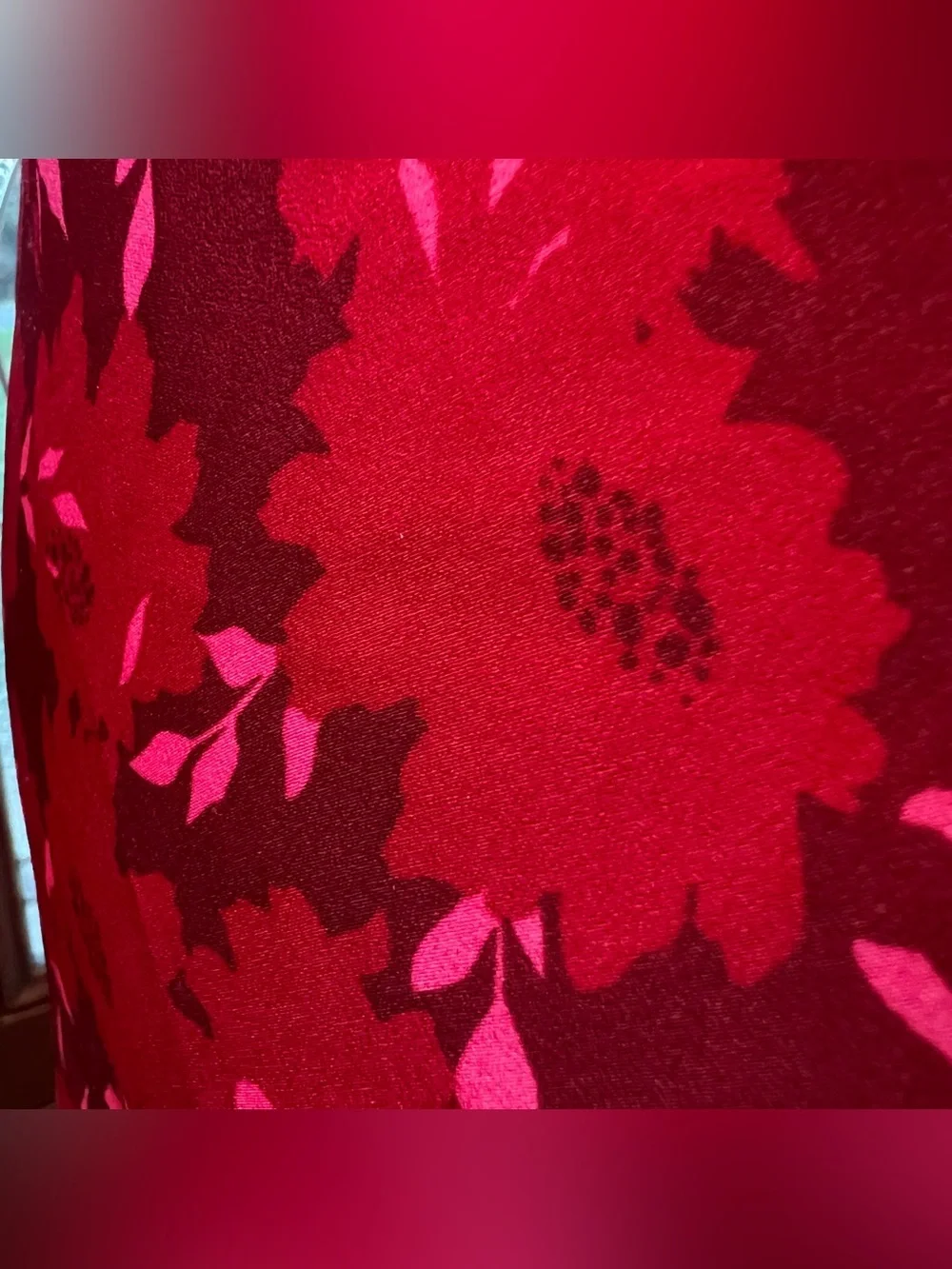 ASTR The Label Size Medium Red Floral Blouse Top Cowl Neck Halter Whimsigoth Y2K